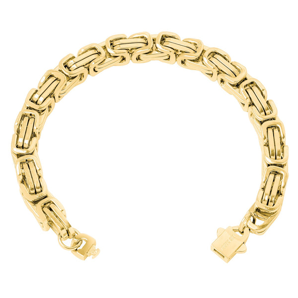 Big Daddy 8MM Byzantine 2.0 Link 18K Gold Bracelet