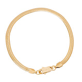 Big Daddy 5MM Gold Flat Herringbone Bracelet