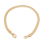 Big Daddy 5MM Gold Flat Herringbone Bracelet