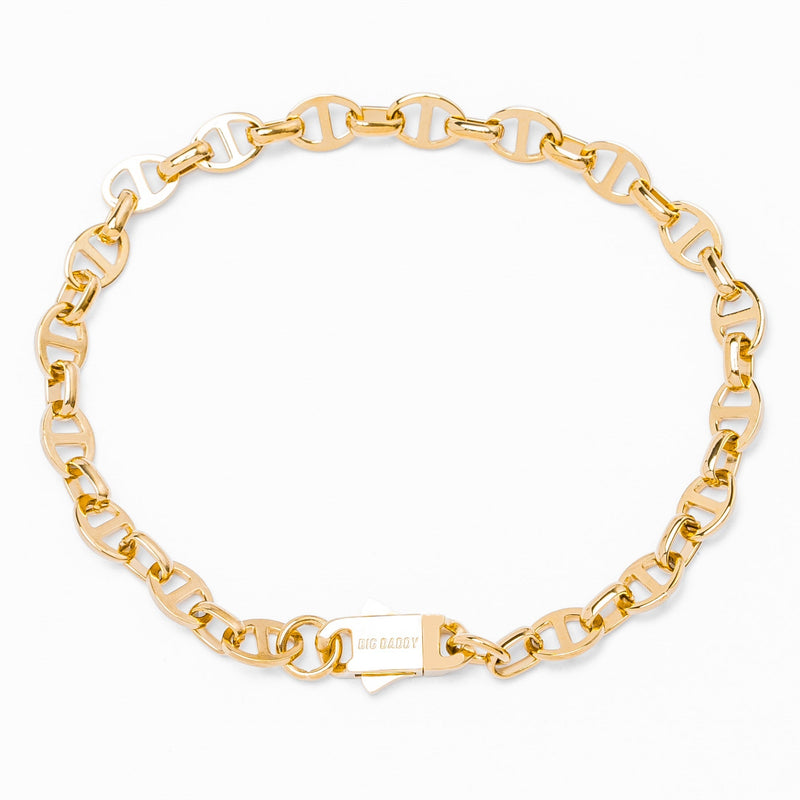 Big Daddy 8MM Gold Mariner Link Bracelet