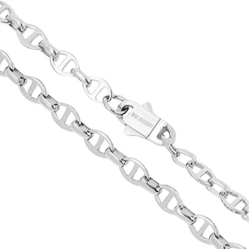 Big Daddy 8MM Silver Steel Mariner Link Chain