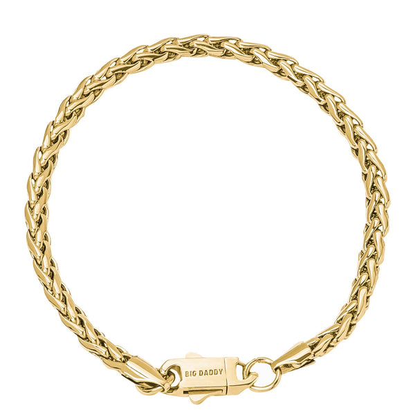 Big Daddy 5MM Gold Spiga Rope Bracelet