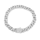 Big Daddy 10MM Sandblast Diamond & Steel Bracelet