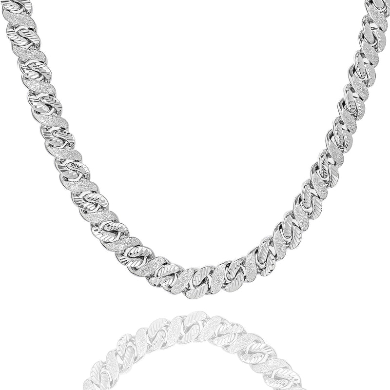 Big Daddy 10MM Sandblast Diamond & Steel Chain