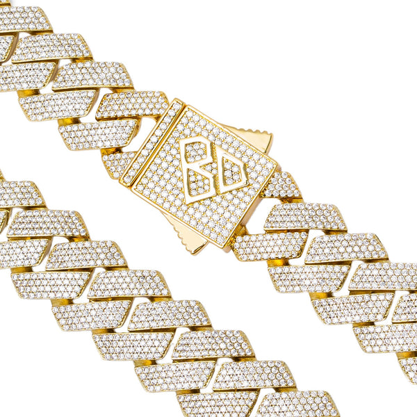 Big Daddy 20MM Iced Out Cuban Link Gold Chain