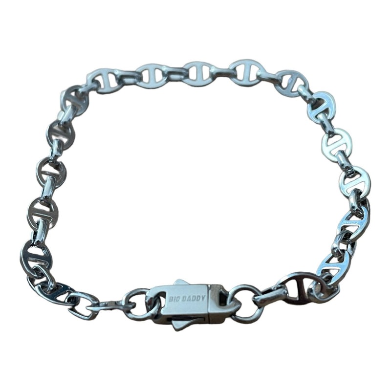 Big Daddy 8MM Silver Steel Mariner Link Bracelet