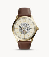 Fossil Flynn Mechanical Brown Leather Men's Watch BQ2215