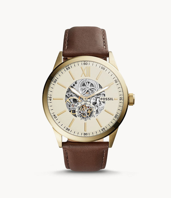 Fossil Flynn Mechanical Brown Leather Men's Watch BQ2215