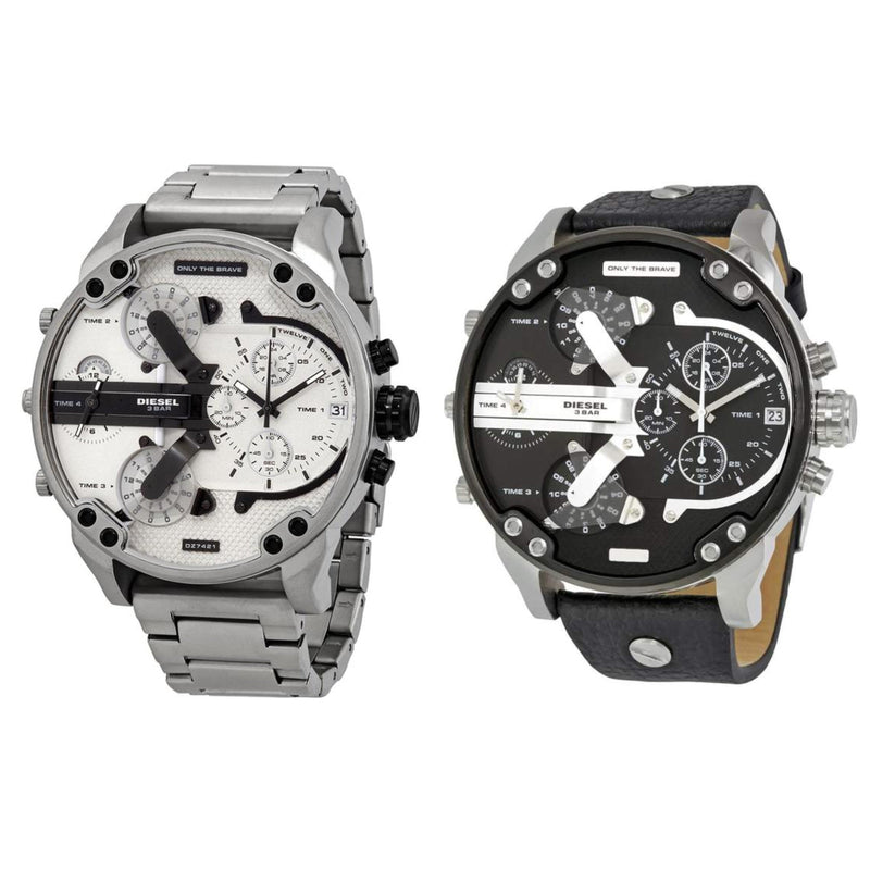 Set of 2 Diesel Big Daddy Watches DZ7421 and DZ7313