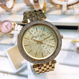 Michael Kors Watches Gold Crystal Dial Gold-tone Ladies Watch MK3398 Water resistance: 50 meters / 165 feet Movement: Quartz  
