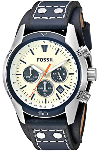 Fossil Coachman Chronograph Off-White Dial Men's Watch CH3051