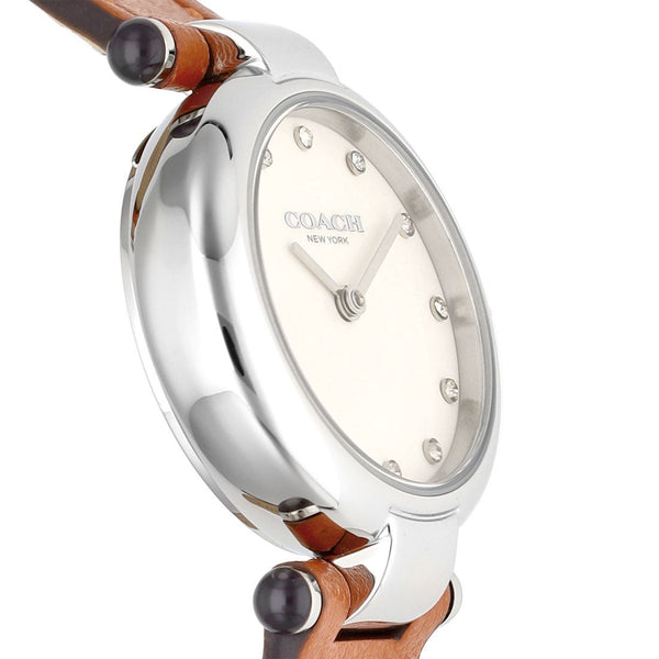 Coach Cary Chalk Brown Leather Strap Women's Watch 14504016 - Big Daddy Watches #2