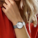 Emporio Armani Quartz Crystal Silver Dial Ladies Watch AR11128
