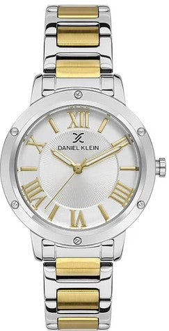 Daniel Klein Premium Silver Dial Two-Tone Watch - DK.1.13498-2