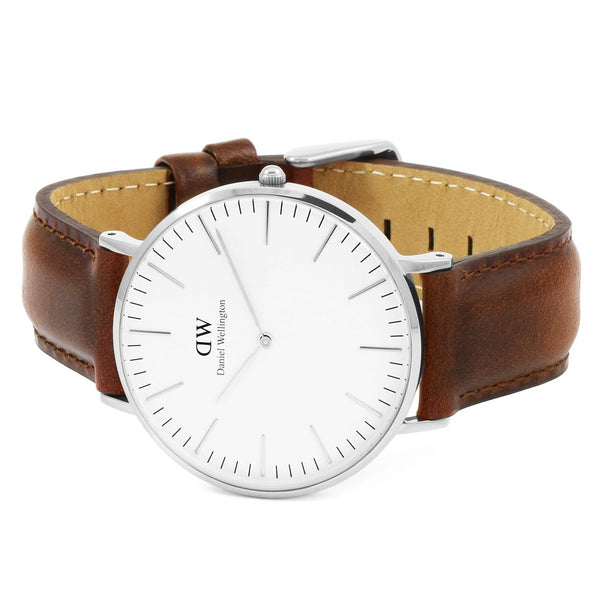 Daniel Wellington White Classic St Mawes 40mm Men's Silver Watch DW00100021 - Big Daddy Watches