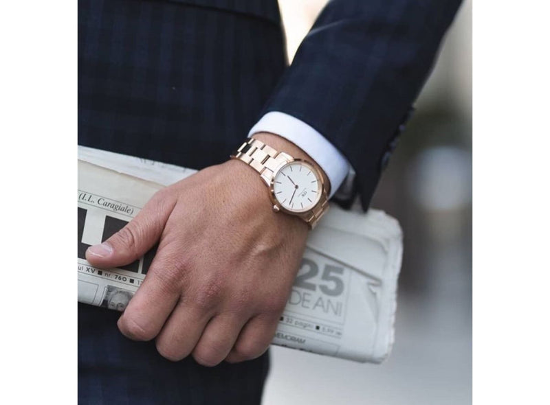 Daniel Wellington Watch White Iconic Link 36mm Gold DW00100209