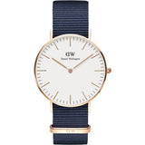 Daniel Wellington White Classic Bayswater 36mm Women's Gold Watch DW00100279 - Big Daddy Watches