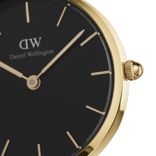 Daniel Wellington Petite Evergold Black Dial 32mm Ladies Watch DW00100347