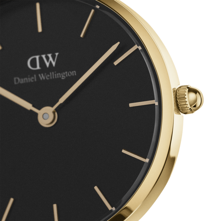 Daniel Wellington Petite Evergold Black Dial 32mm Ladies Watch DW00100347