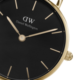 Daniel Wellington Petite Evergold Black Dial 28mm Ladies Watch DW00100349