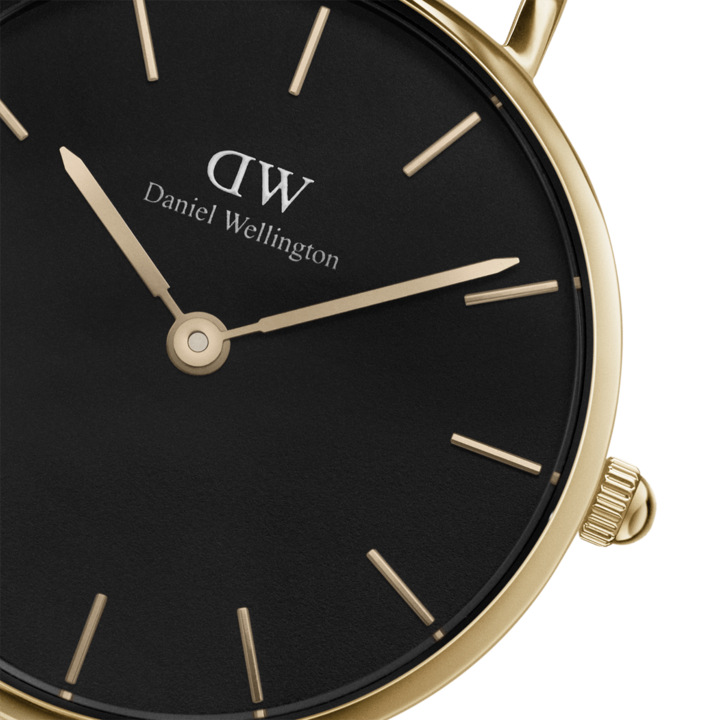 Daniel Wellington Petite Evergold Black Dial 32mm Ladies Watch DW00100347