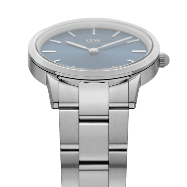 Daniel Wellington Watch Blue Iconic Link 36mm Silver