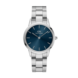 Daniel Wellington Watch Blue Iconic Link 36mm Silver