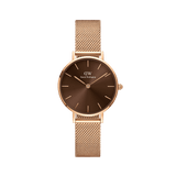 Daniel Wellington Petite Amber Brown Dial Rose Gold Watch
