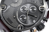 DIESEL Little Daddy Dual Time Chronograph Grey Dial Steel Men's Watch DZ7263