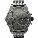 DIESEL Little Daddy Dual Time Chronograph Grey Dial Steel Men's Watch DZ7263