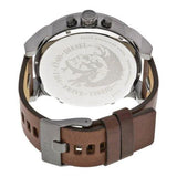 Diesel Big Daddy DZ7413 316L gunmetal stainless steel 3ATM (30m) water resistant 4 Time zones (GMT)