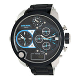 Diesel Big Daddy DZ7278 316L black stainless steel 3ATM (30m) water-resistant 4 Time zones (GMT)