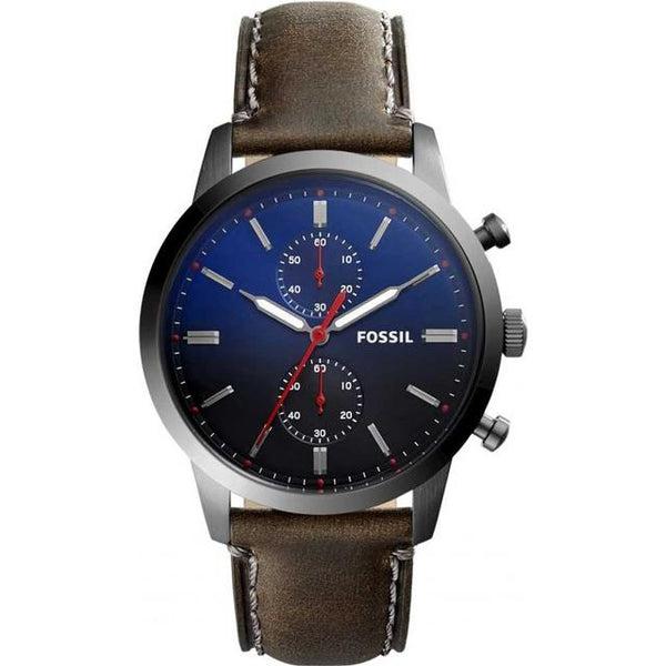 Fossil Townsman Chronograph Blue Dial Brown Men's Watch  FS5378 - Big Daddy Watches