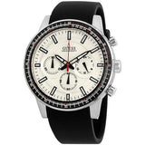 Guess Men's White Dial Silicone Band Men's Watch  W0802G1 - Big Daddy Watches