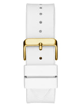 Guess Gold Case White Silicone Strap Men's Watch GW0202G6 (DEFECT)