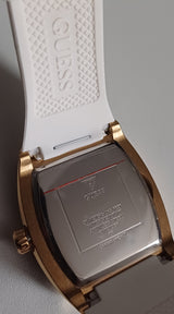 Guess Gold Case White Silicone Strap Men's Watch GW0202G6 (DEFECT)