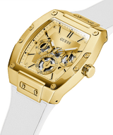 Guess Gold Case White Silicone Strap Men's Watch GW0202G6 (DEFECT)