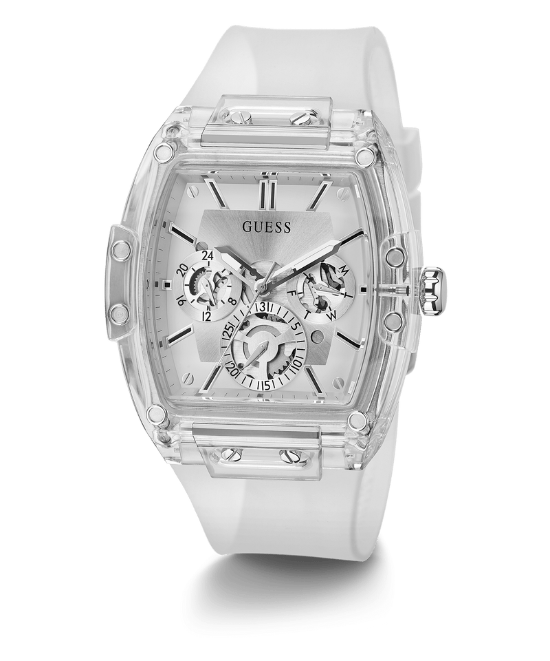 Guess Multi-function Clear PU Men's Watch GW0203G1