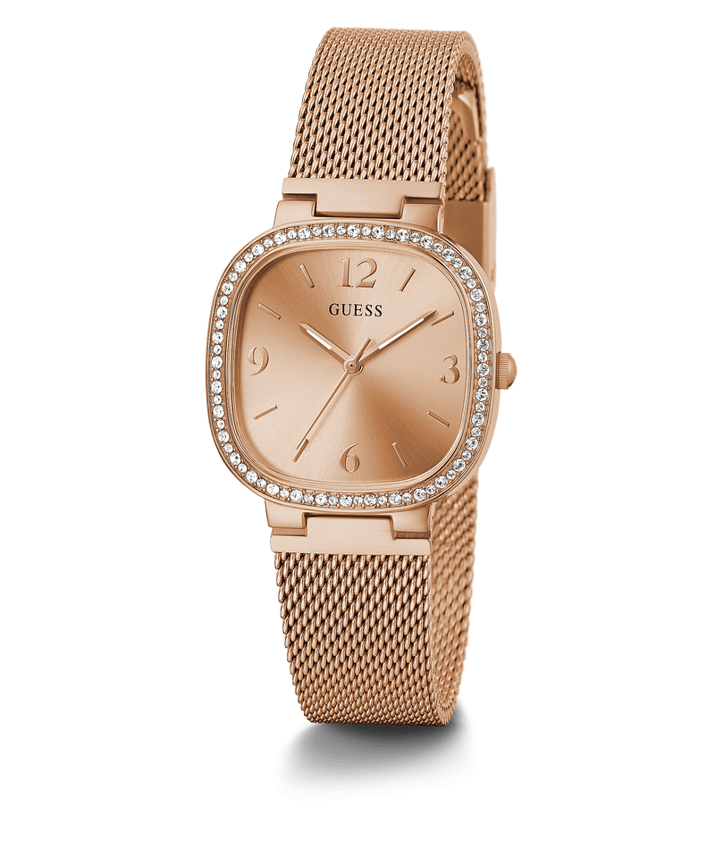 Guess Tapestry Rose Gold Square Women's Watch GW0354L3