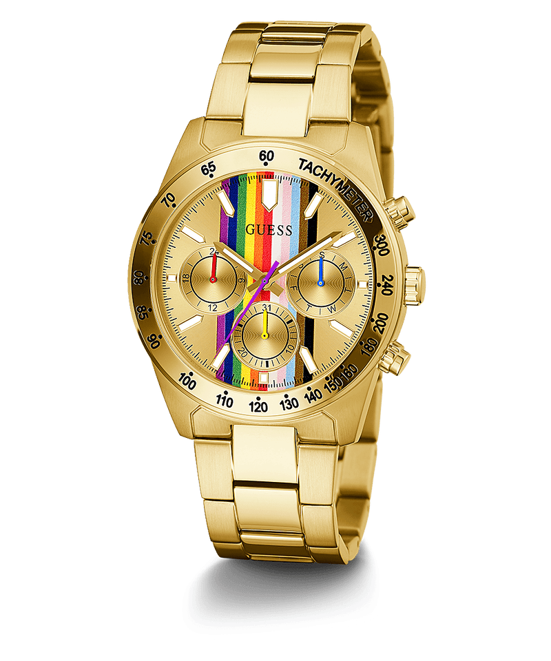 Guess Altitude Rainbow Dial Gold Men's Watch GW0434G1