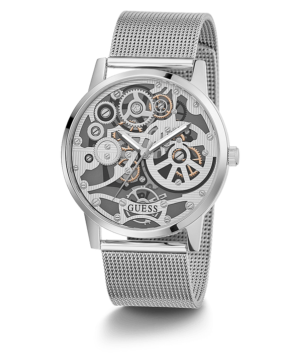 Guess Silver Tone Case Mesh Men's Watch GW0538G1