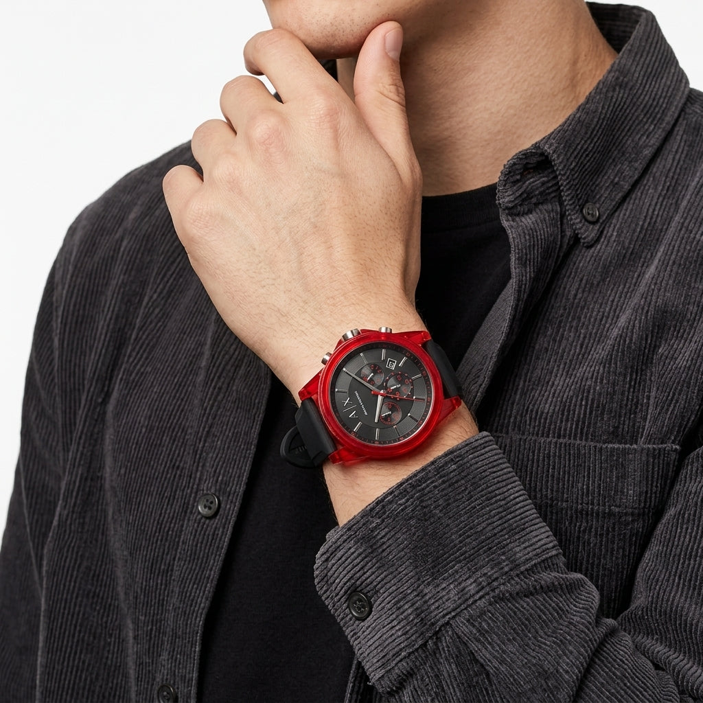 Armani Exchange Outerbanks Red & Black Multifunction Watch - AX1338