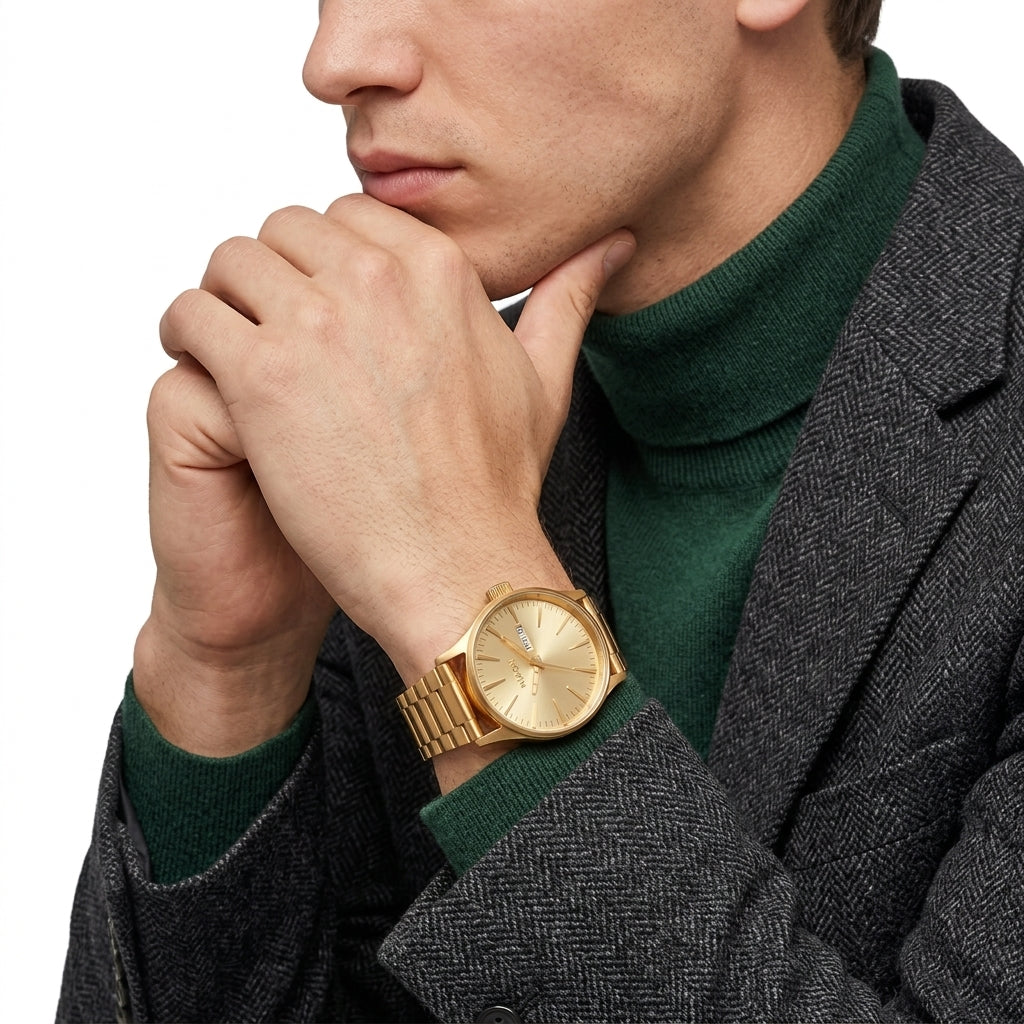 Nixon Sentry All Gold Dial Men's Watch A356-502