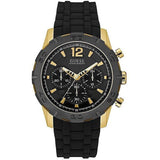 Guess Caliber Black Silicone Strap Strap Black Dial Chronograph Quartz Men's Watch  W0864G3 - Big Daddy Watches