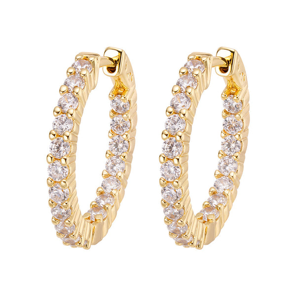 Big Daddy Hoop Diamond Earring