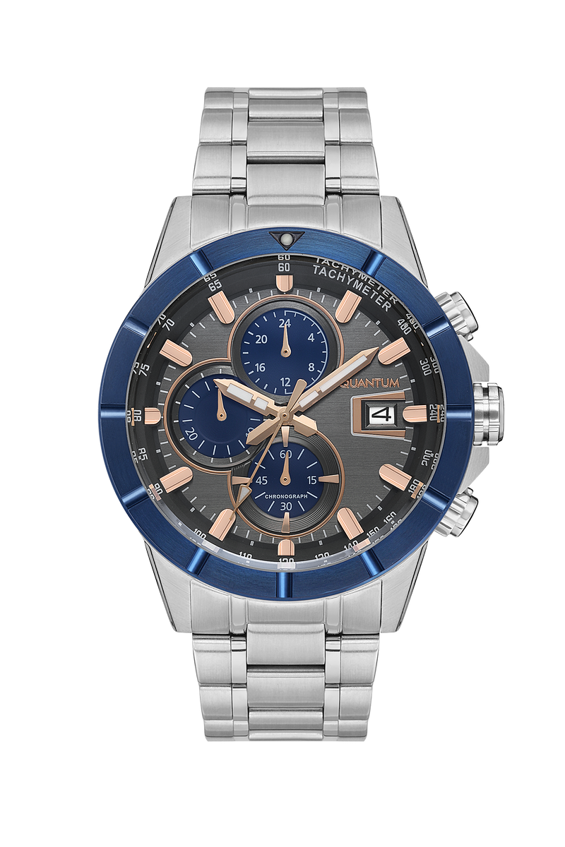 Quantum Men's Grey Dial Chronograph Watch – HNG1067.360