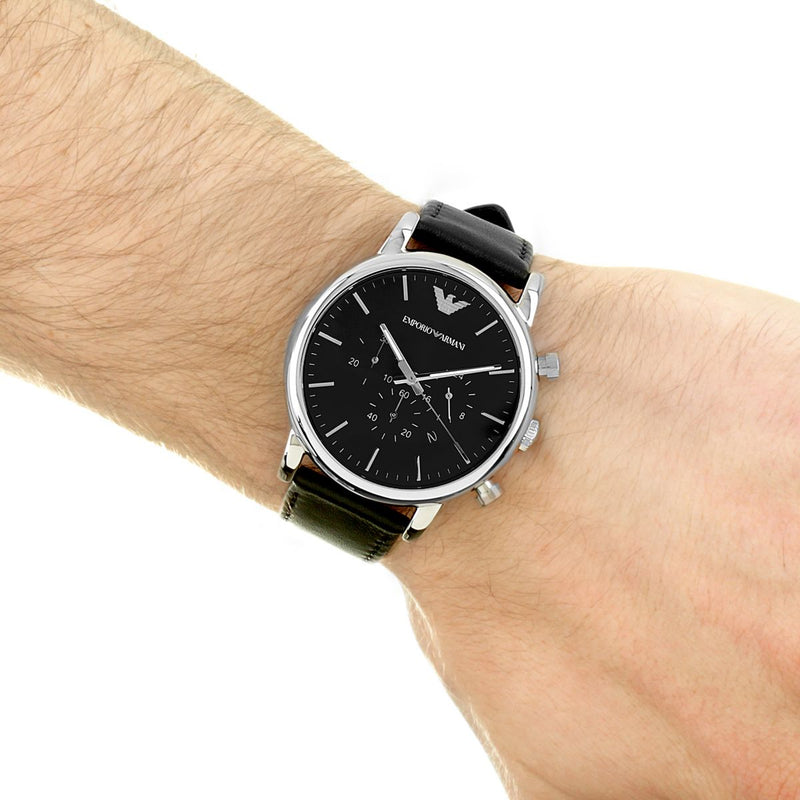 Emporio Armani Classic Chronograph Black Dial Men's Watch AR1828 Water resistance: 50 meters / 165 feet Movement: Quartz