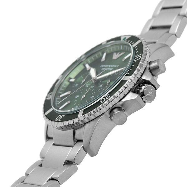 Emporio Armani Chronograph Green Dial Men's Watch AR11500 - Big Daddy Watches #2