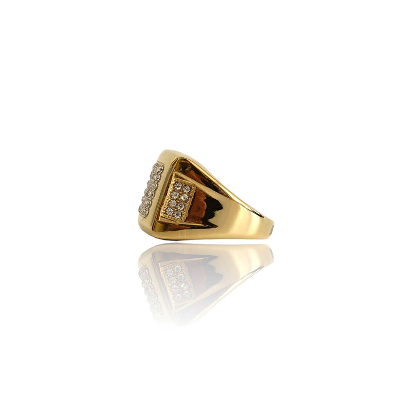 Big Daddy Bling Square Gold Ring