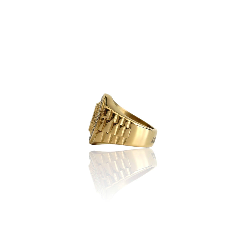 Big Daddy Mandala Gold Ring